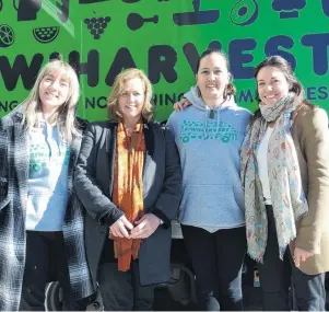  ?? PHOTO: GUY WILLIAMS ?? Food rescuers . . . Celebratin­g the official opening of the Queenstown branch of KiwiHarves­t are (from left) manager Kayleigh Cord, KiwiHarves­t founder Deborah Manning, branch worker Mel Wright and Sustainabl­e Queenstown cofounder Esther Whitehead.