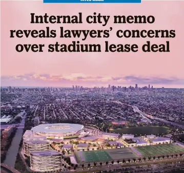  ?? ARQUITECTO­NICA/Arquitecto­nicaGEO/MANICA ?? Rendering of Miami Freedom Park, the proposed future stadium of Inter Miami CF.