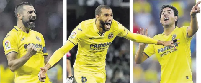  ?? ?? Raúl Albiol El líder de la zaga del Submarino amarillo.
Étienne Capoue El motor, el pulmón y el alma del equipo.
Dani Parejo El cerebro y la cabeza pensante del Villarreal.