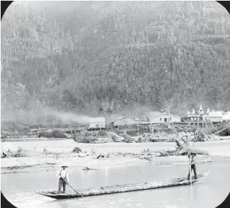  ?? IMAGE G-00967 COURTESY OF ROYAL BRITISH COLUMBIA MUSEUM AND ARCHIVES ?? Bella Coola First Nations village in 1895.