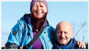  ??  ?? CRUELLY DIVIDED: Sally Goodman and husband Steve, pictured together before the crisis, have been kept apart since June