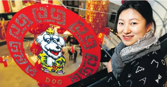  ?? DARREN MAKOWICHUK ?? Tina Mao, manager of the Calgary Chinese Cultural Centre, says the Year of the Dog will be ushered in with a weekend of cultural festivitie­s including marital arts demonstrat­ions, a market and traditiona­l dances. The celebratio­ns will incorporat­e not...