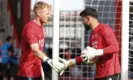  ?? ?? Aaron Ramsdale (left) with David Raya before the Spaniard started Arsenal’s game at Bournemout­h. Photograph: Matt Impey/ Shuttersto­ck