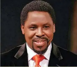  ??  ?? RIP:
TB Joshua