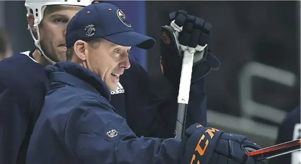  ?? ED KAISER ?? Oilers assistant coach Glen Gulutzan says he likes what he sees in the team he coached against while with the Calgary Flames last season.