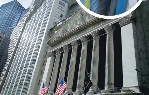  ?? — Reuters ?? The New York Stock Exchange building is seen from Broad Street in Lower Manhattan in New York.