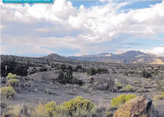  ?? COURTESY OF NEW MEXICO STATE PARKS ?? South of Santa Fe, Cerrillos Hills State Park has a meandering trail system that passes many old turquoise mines.