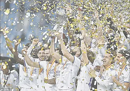  ?? (Pic: Daily Mail) ?? Real Madrid beat Athletic Bilbao to lift the Spanish Super Cup in Saudi Arabia on Sunday.