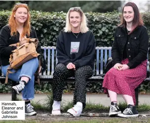  ??  ?? Hannah, Eleanor and Gabriella Johnson