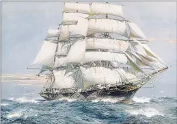  ??  ?? A painting of the Cutty Sark and, inset, John ‘Jock’ Willis