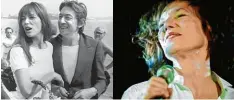  ??  ?? Birkin/gainsbourg im Jahr 1974 – und in Erinnerung Jane Birkin 2017.