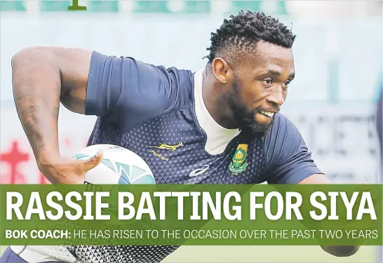  ?? Picture: EPE-EFE ?? FEARLESS LEADER. Springbok captain Siya Kolisi will lead the Springboks out in his 50th Test in tomorrow’s Rugby World Cup final against England in Yokohama.