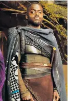  ?? Picture: Pinterest ?? SOTHO INFLUENCE. Daniel Kaluuya – W’Kabi in Black Panther – wears a Sotho-inspired costume.