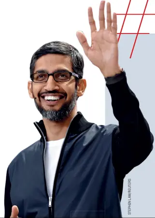  ??  ?? 1 # (1)* SUNDAR PICHAI 45 CEO, Google Inc.