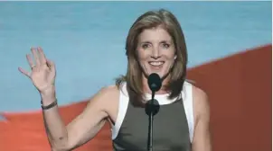  ?? (Reuters) ?? CAROLINE KENNEDY addresses delegates during the final session of the Democratic National Convention in Charlotte, North Carolina, last year.