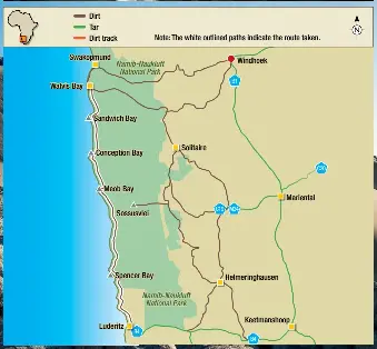 Meob Bay Namibia Map Namibia - Pressreader
