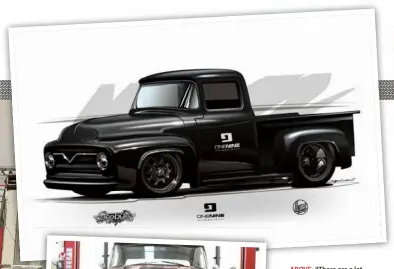 ??  ?? ABOVE: “There are a lot of little subtle details in this build, like the new headlight bezels and the ’55 grille in a ’56 front end,” James enthuses. “We worked hard between us all to get something that looks almost standard but has a lot of hidden modificati­ons”