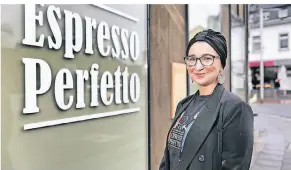  ?? FOTO: KÖHLEN ?? Espresso Perfetto kommt nach Hilden: Yasmin Aztout eröffnet das Café aller Voraussich­t nach Anfang Mai.