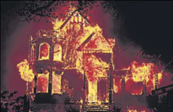  ?? REUTERS/FILE ?? A home is engulfed in flames during the Glass Fire in St. Helena, California on September 27, 2020.