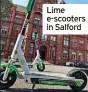  ?? ?? Lime e-scooters in Salford