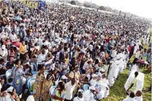  ?? Samy Ntumba Shambuyi/Associated Press ?? At a Mass for 1 million, Pope Francis urged Congolese to forgive those who committed “inhuman violence” against them.