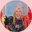  ??  ?? Mikaela Shiffrin, 22 anni, americana di Vail, vanta anche un oro olimpico, 3 ori ed un argento mondiali