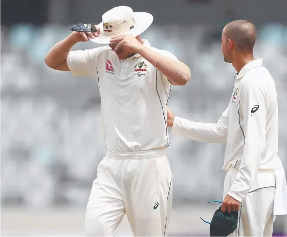  ?? Picture: GETTY IMAGES ?? An injury to Josh Hazlewood (left) adds to a worrying start to Australia’s tour of Bangladesh – as well as the Ashes.