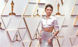  ?? ?? Zendaya in Valentino Haute Couture at the Oscars on Sunday night. Photograph: Matt Cowan/Rex/Shuttersto­ck