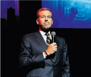  ?? Monica Schiper / Getty Images files ?? NBC news anchorman Brian Williams is being investigat­ed internally over comments he made last week that misled the public.
