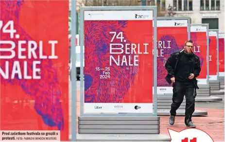  ?? FOTO: FABRIZIO BENSCH/REUTERS ?? Pred začetkom festivala so grozili s protesti.