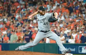  ?? TERRENCE ANTONIO JAMES/CHICAGO
TRIBUNE ?? Craig Kimbrel pitches against the Houston Astros Game 2 of the 2021 American League Divisional Series.