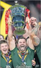  ?? ?? James Tedesco lifts the World Cup