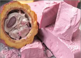  ??  ?? Pink chocolate, with its fruity flavour, is expected to sweeten jaded consumers.