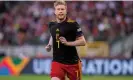  ?? Photograph: Sebastian Frej/MB Media/Getty Images ?? Kevin De Bruyne could play 79 games if successful with club and country next season.