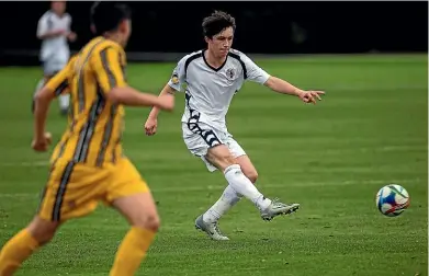  ?? DAVID UNWIN/STUFF ?? Palmerston North Boys’ High School first XI football striker Jaeden Shaw toured the United States with the New Zealand under-19 team this year.