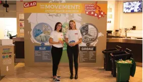  ??  ?? Glad representa­tives educate students on waste diversion at WE Day Toronto.