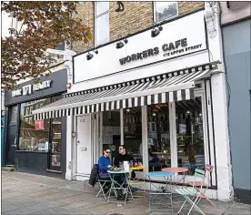  ?? ?? Tried and tested: right, the Workers Cafe on Upper Street is a classic builder’s favourite