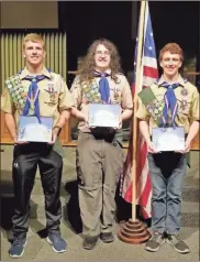  ?? Contribute­d ?? From left: Jackson Ellis, Austin Raines and Zach Scheeler.