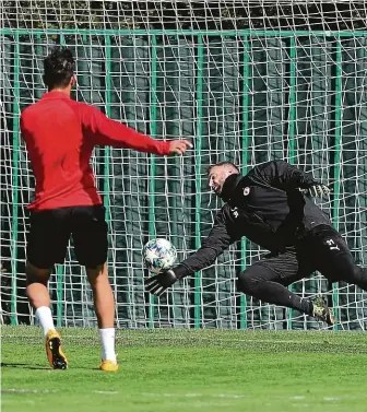  ?? FOTO MAFRA – MICHAL ŠULA ?? podobně jako většina klubů 1. ligy už od pondělí trénují ve skupinkách