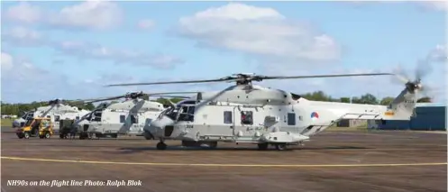  ?? Photo: Ralph Blok ?? NH90s on the flight line