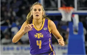  ?? AP FILE PHOTO BY JOHN AMIS ?? Tennessee Tech junior forward Anna Walker was a prep standout at Bradley Central and played her first college season at UTC before transferri­ng. Walker and the Lady Golden Eagles will take part in an NCAA tournament First Four game Thursday night against Monmouth in Bloomingto­n, Ind.