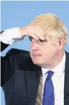  ??  ?? >
Tory leadership candidate Boris Johnson is looking north