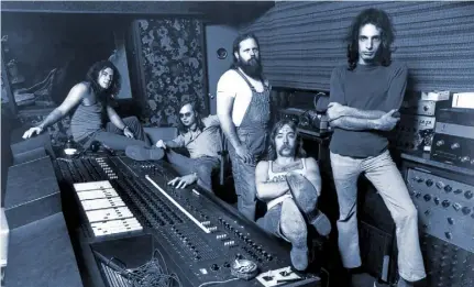  ??  ?? Steely Dan in 1973, from left Jim Hodder, Walter Becker, Denny Dias, Jeff ‘Skunk’ Baxter and Donald Fagen