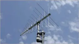  ??  ?? Diese drehbare logarithmi­sch-periodisch­e Antenne empfängt wahlweise horizontal­e oder vertikale Signale von 80 MHz bis 1,3 GHz