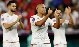  ?? Benoît Tessier/Reuters ?? Tunisia's Wahbi Khazri and teammates salute their fans after the match. Photograph: