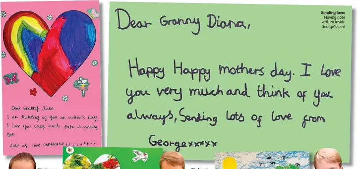  ??  ?? Sending love: Moving note written inside George’s card