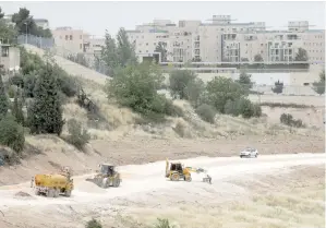  ??  ?? File photo shows constructi­on site near the US consulate in Jerusalem. — Reuters photo