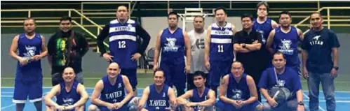  ?? (Supplied photo) ?? XUHS 99 finally breaks their losing ways at the expense of Spartans 91, 76-62 in the ongoing ABA hoopfest.