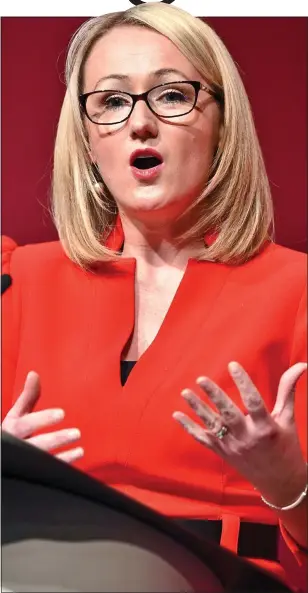  ??  ?? DOCKER’S DAUGHTER: Rebecca Long Bailey is loved by party activists