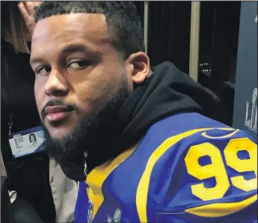  ?? DON BRENNAN/POSTMEDIA NEWS ?? Rams defensive end Aaron Donald was the only unanimous choice for The Associated Press 2018 NFL All-Pro Team.